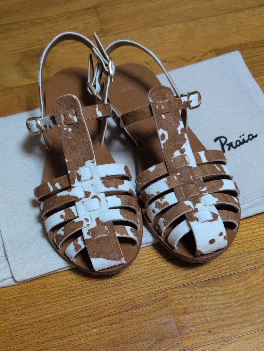 Mama Praia Cow Hair Fisherman Sandals